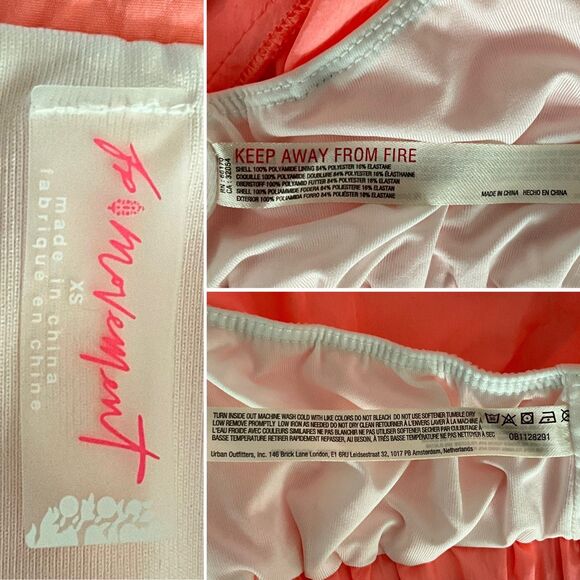 FP Movement The Way Home High Rise Shorts Peach Nylon Elastic Waist XS - Picture 6 of 14